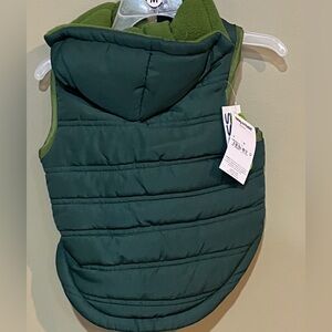 Green Hooded Dog Coat 2/$20.00